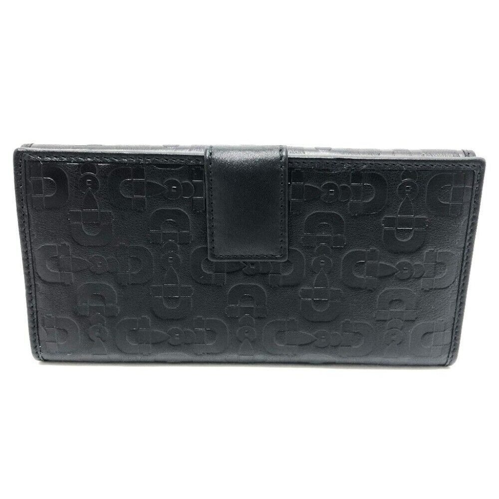 GUCCI Embossed all over pattern Bifold Long Wallet Leather Black - Picture 8 of 11